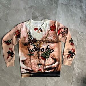 Merry Christmas Shirt Size S/M Long Sleeve Holiday Handmade Jerse…